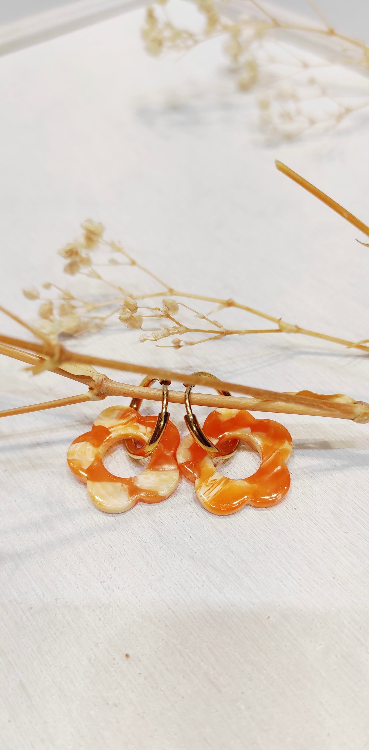 boucle d'oreille fleurs