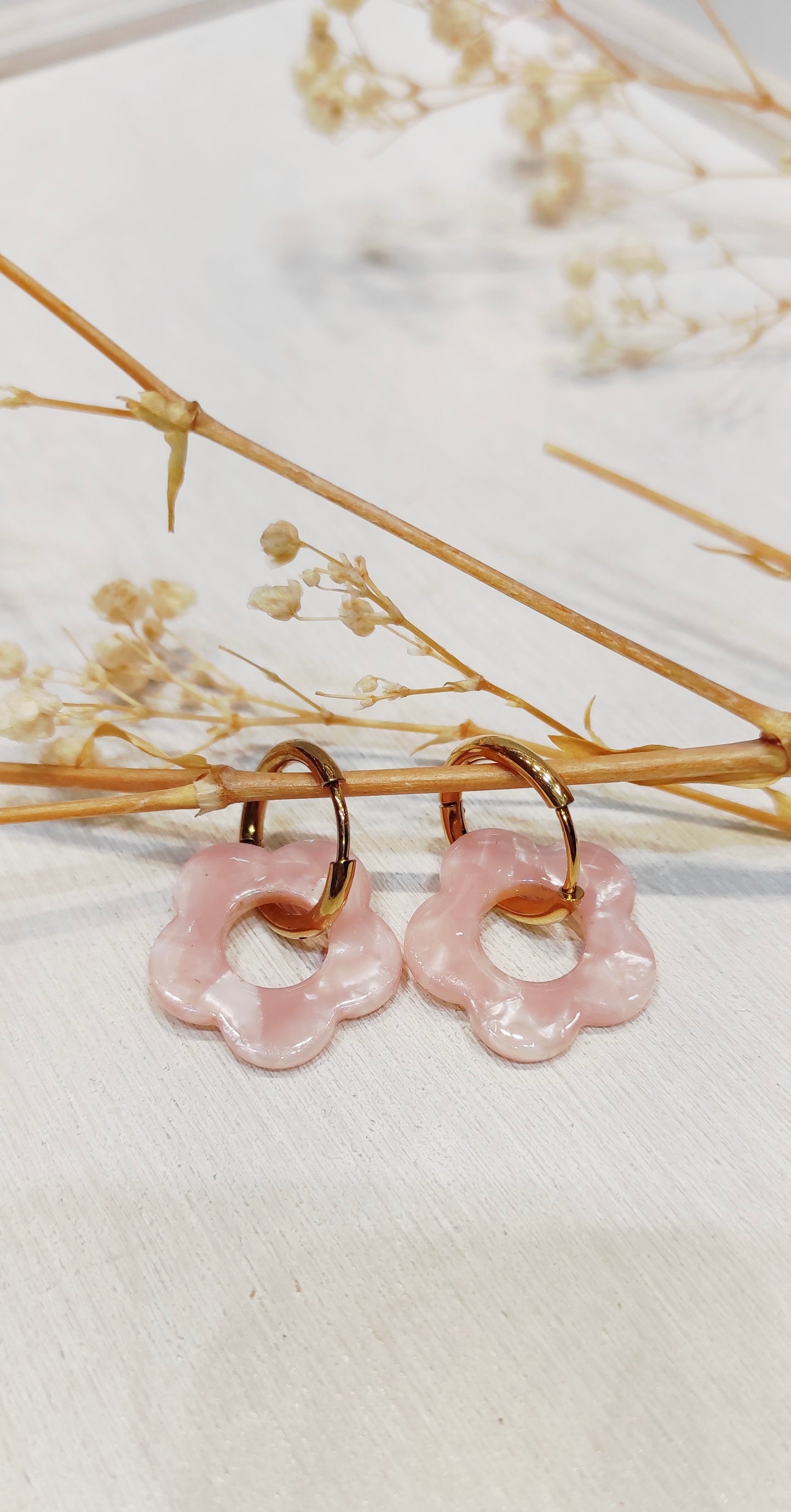 boucle d'oreille fleurs