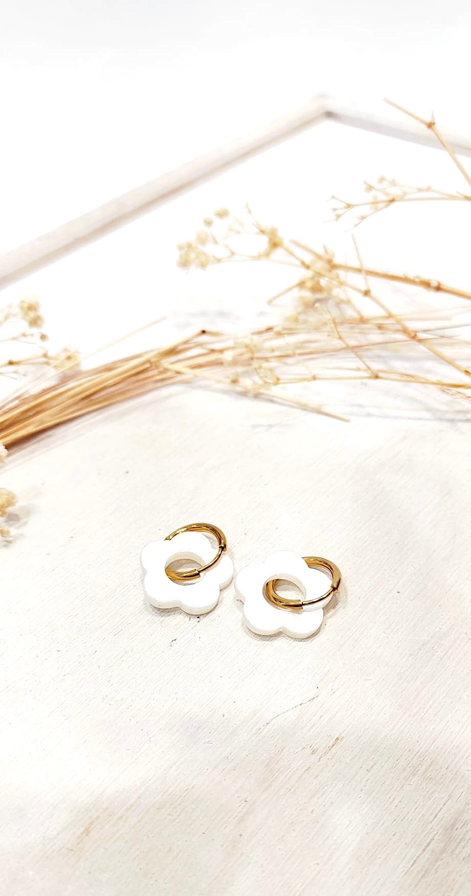boucle d'oreille fleurs