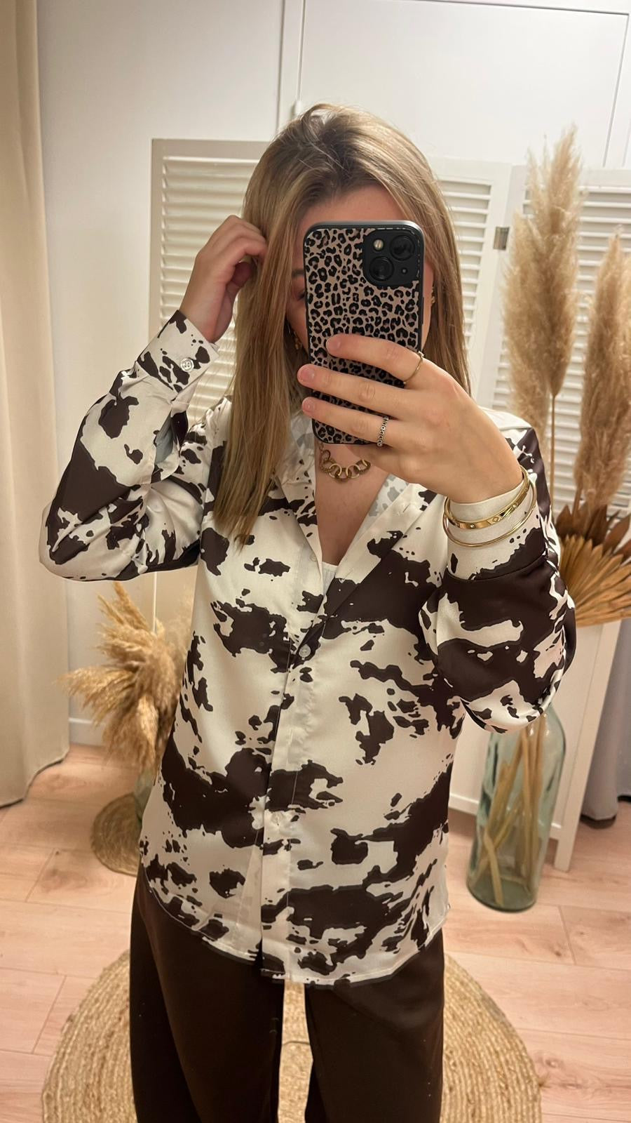 Chemisier Soren imprimé vache