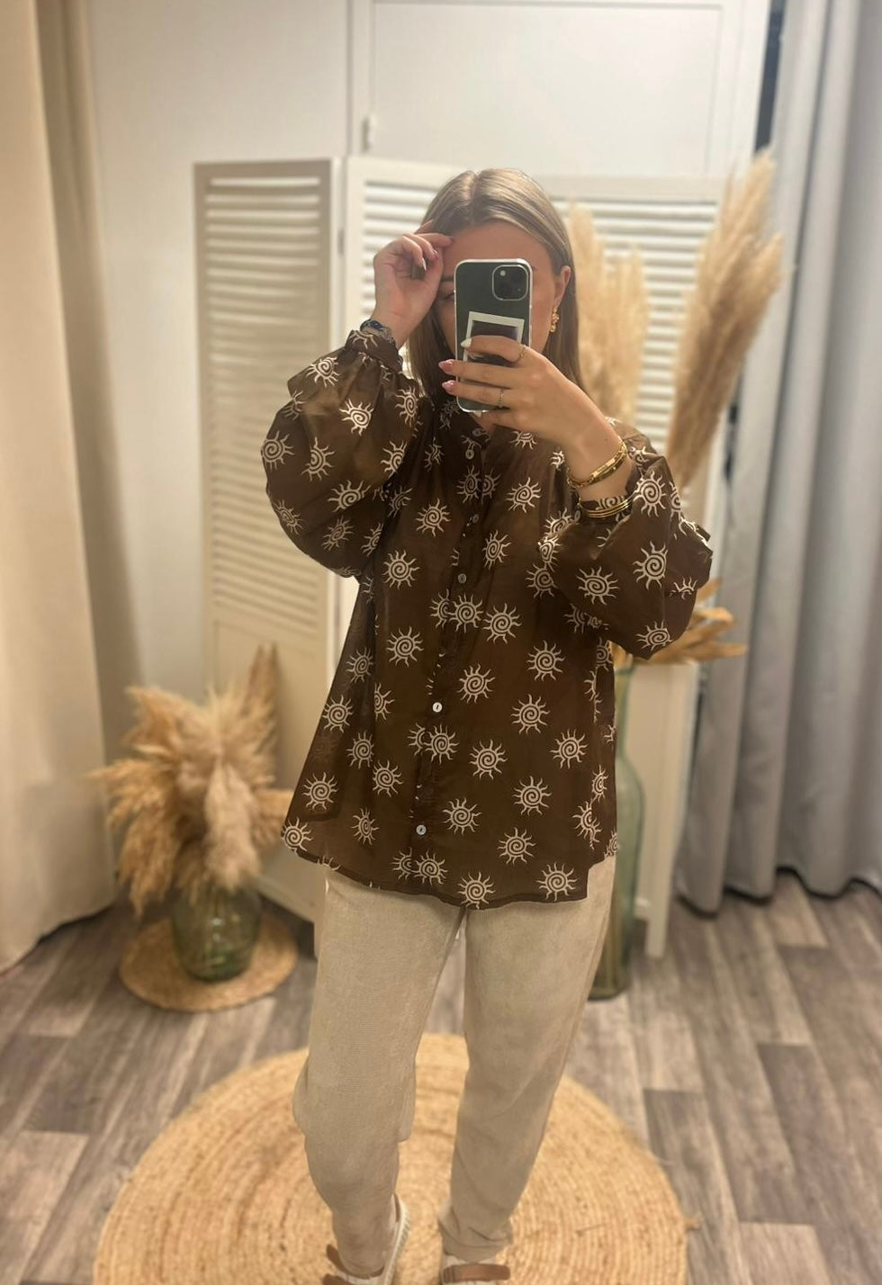 Blouse star chocolat