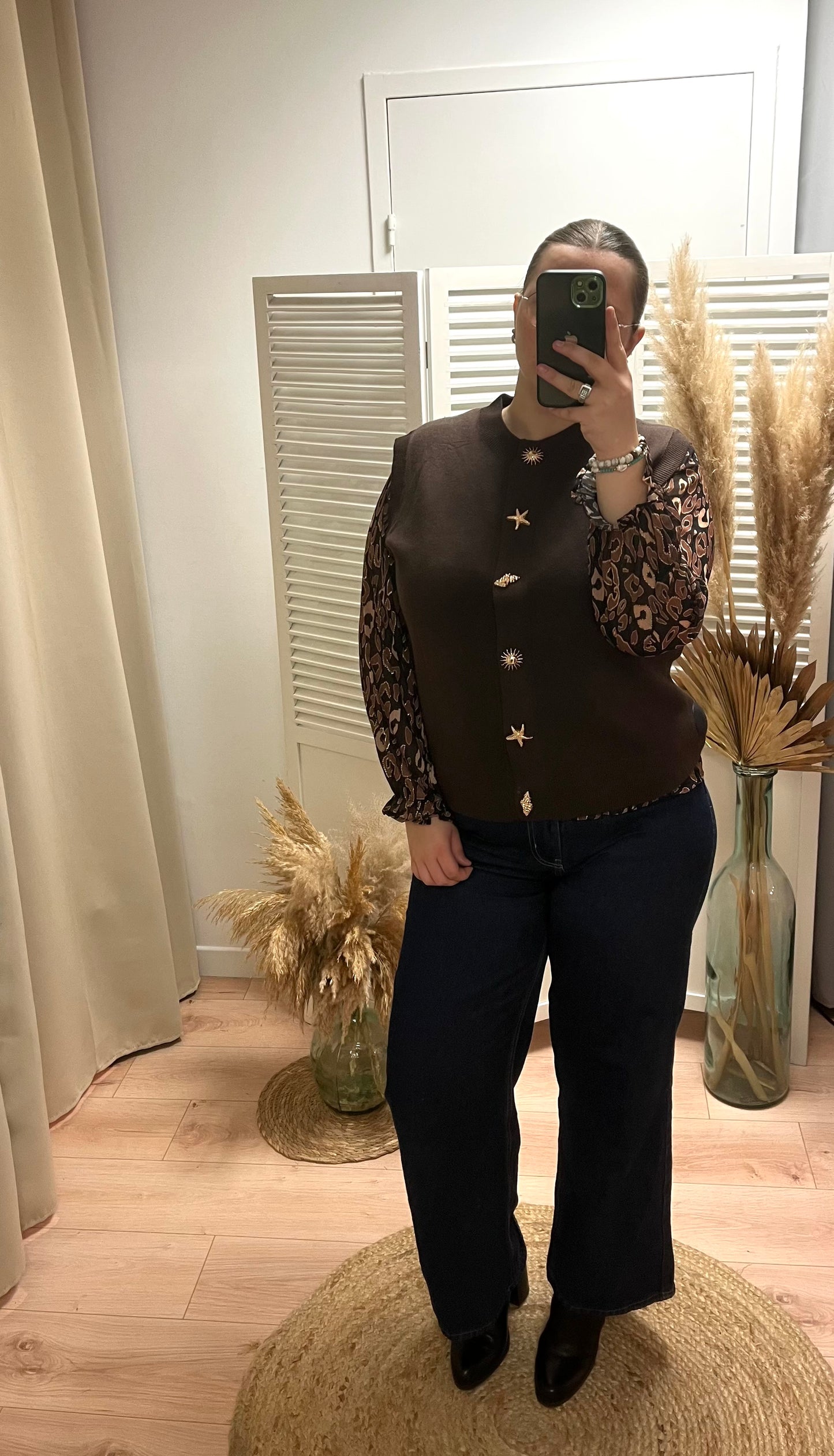 Gilet marron Eluan