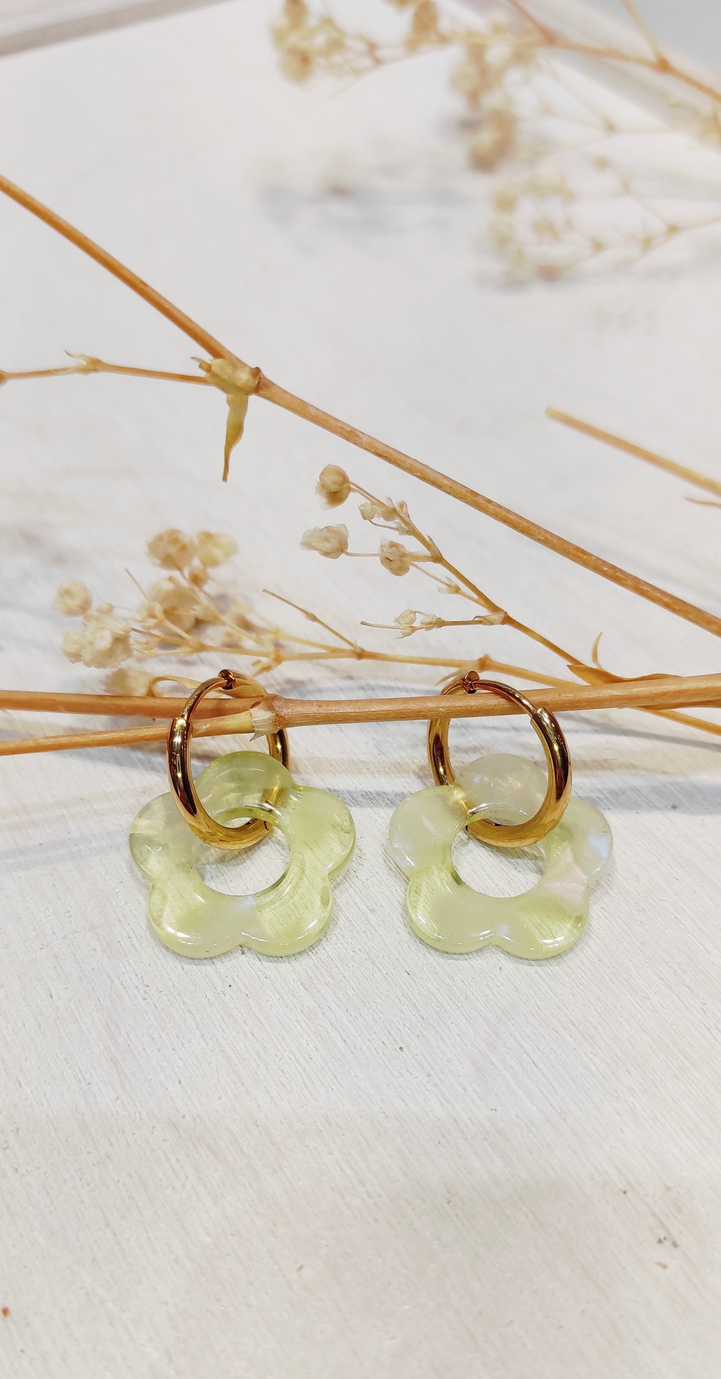 boucle d'oreille fleurs