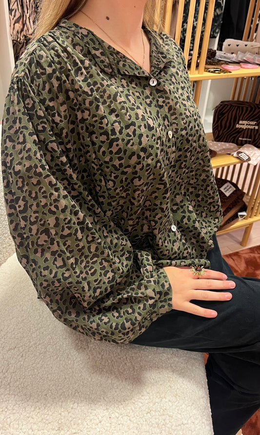 Blouse fluide léopard