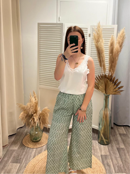 Pantalon Mina Losange gaze de coton