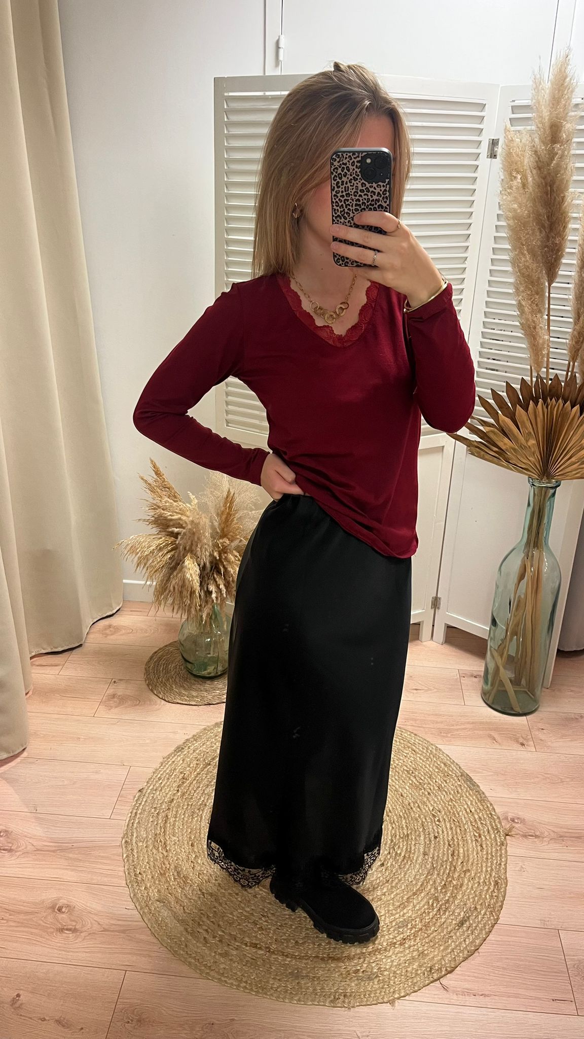 Top Victoire en coton dentelle