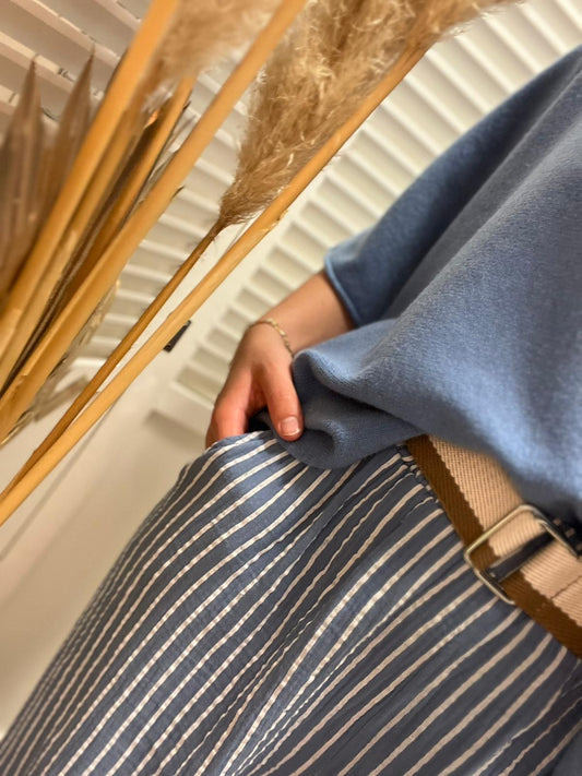 Pull fin Maryline - bleu jean