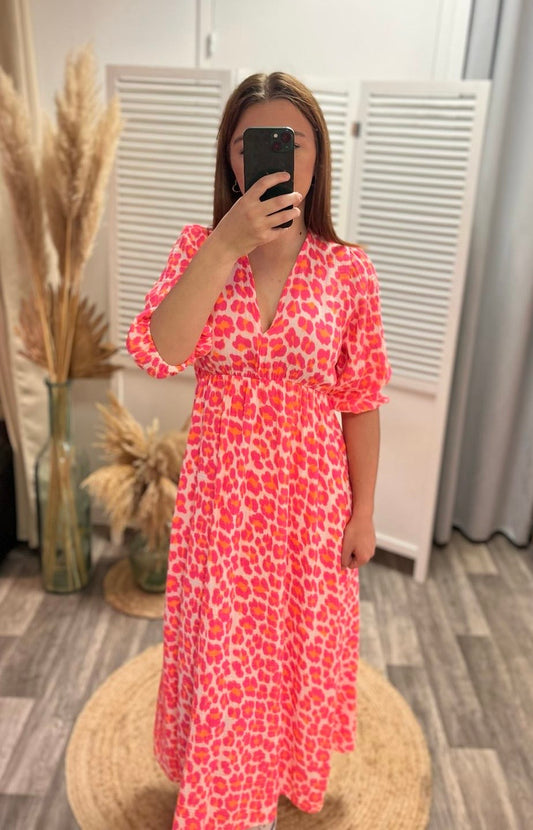 Robe longue Emma - léopard
