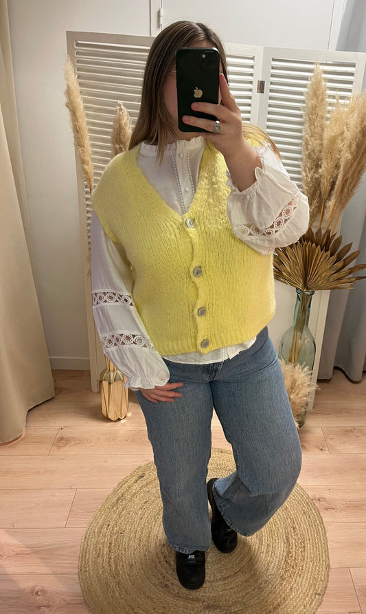 Gilet boutons  Nacrés Viola