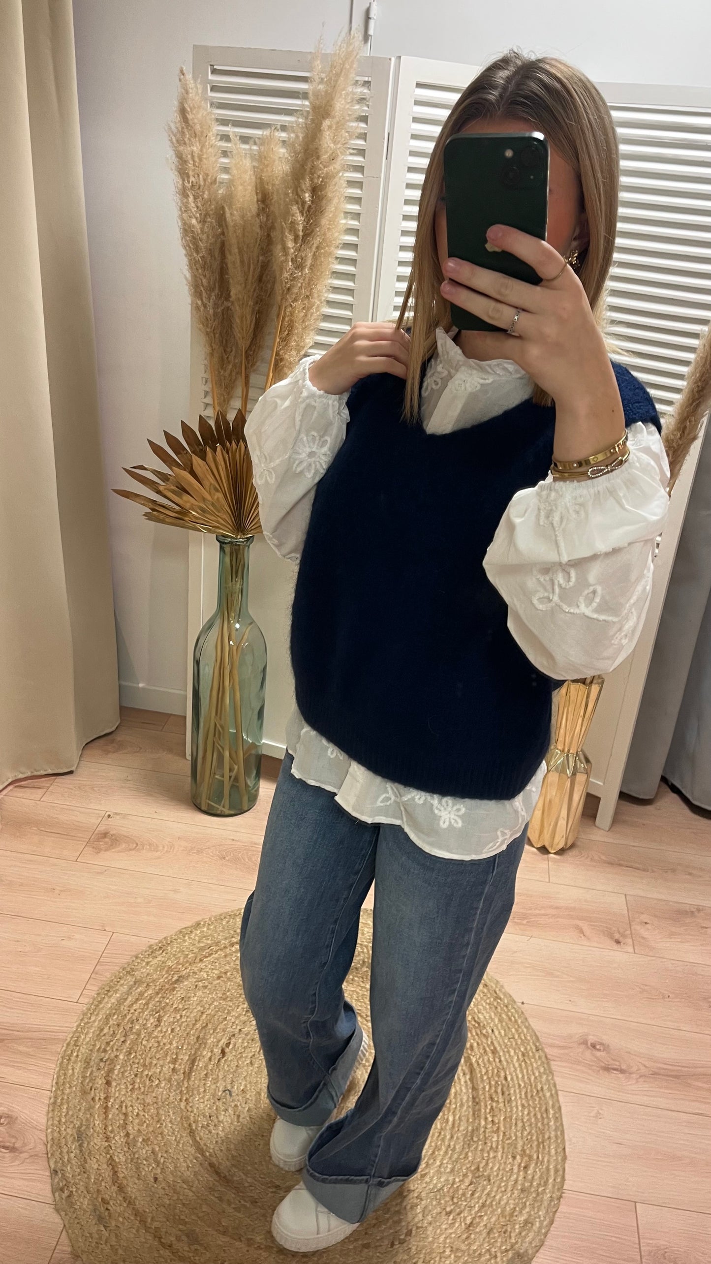 Pull Yeney sans manches mohair divers coloris