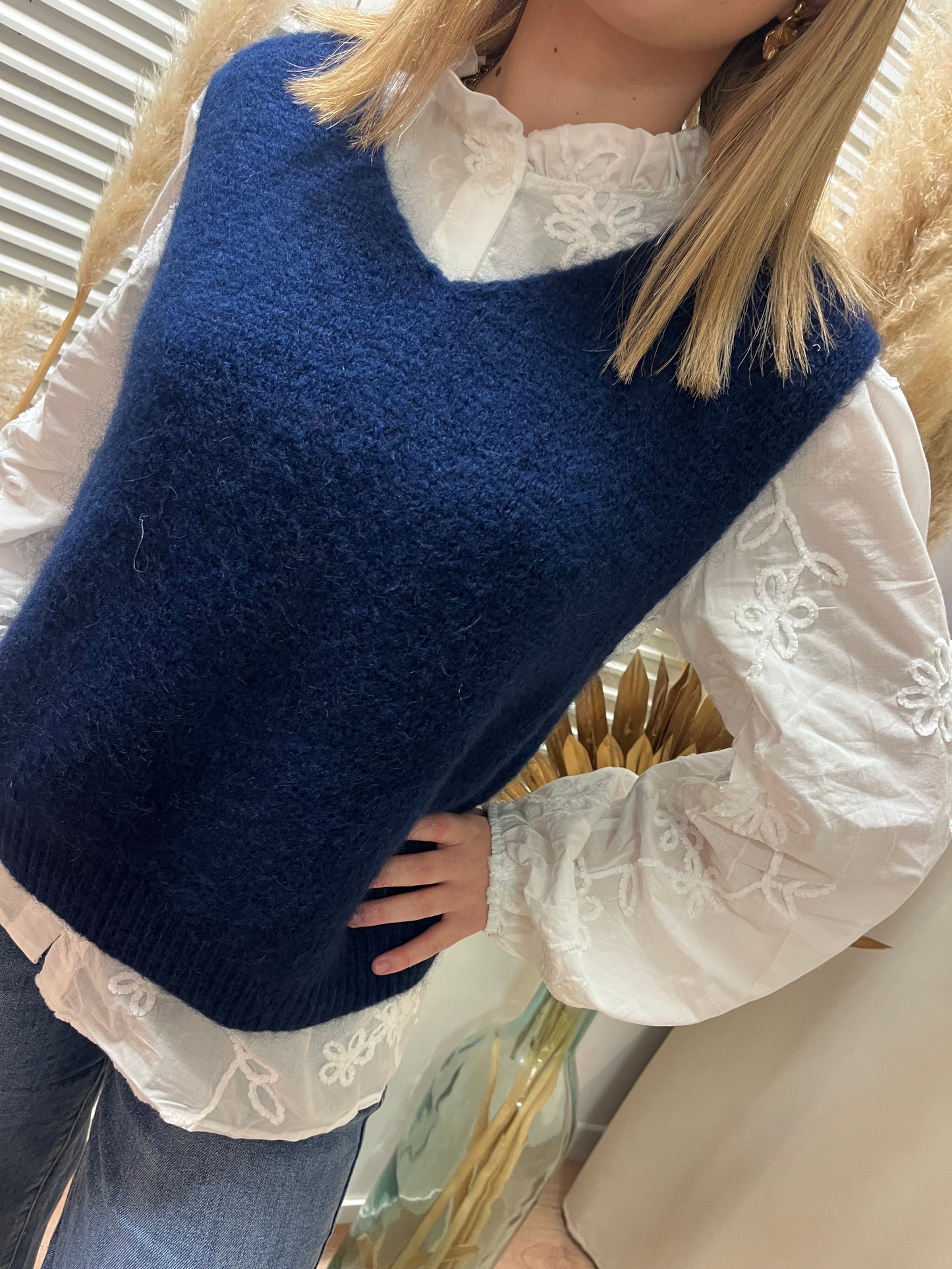 Pull Yeney sans manches mohair divers coloris