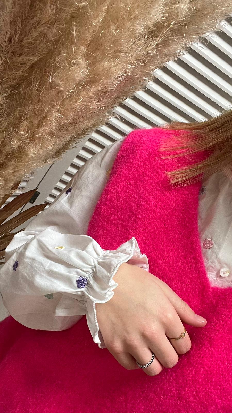 Pull Yeney sans manches mohair divers coloris