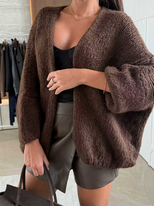 Gilet cardigan Claudio marron