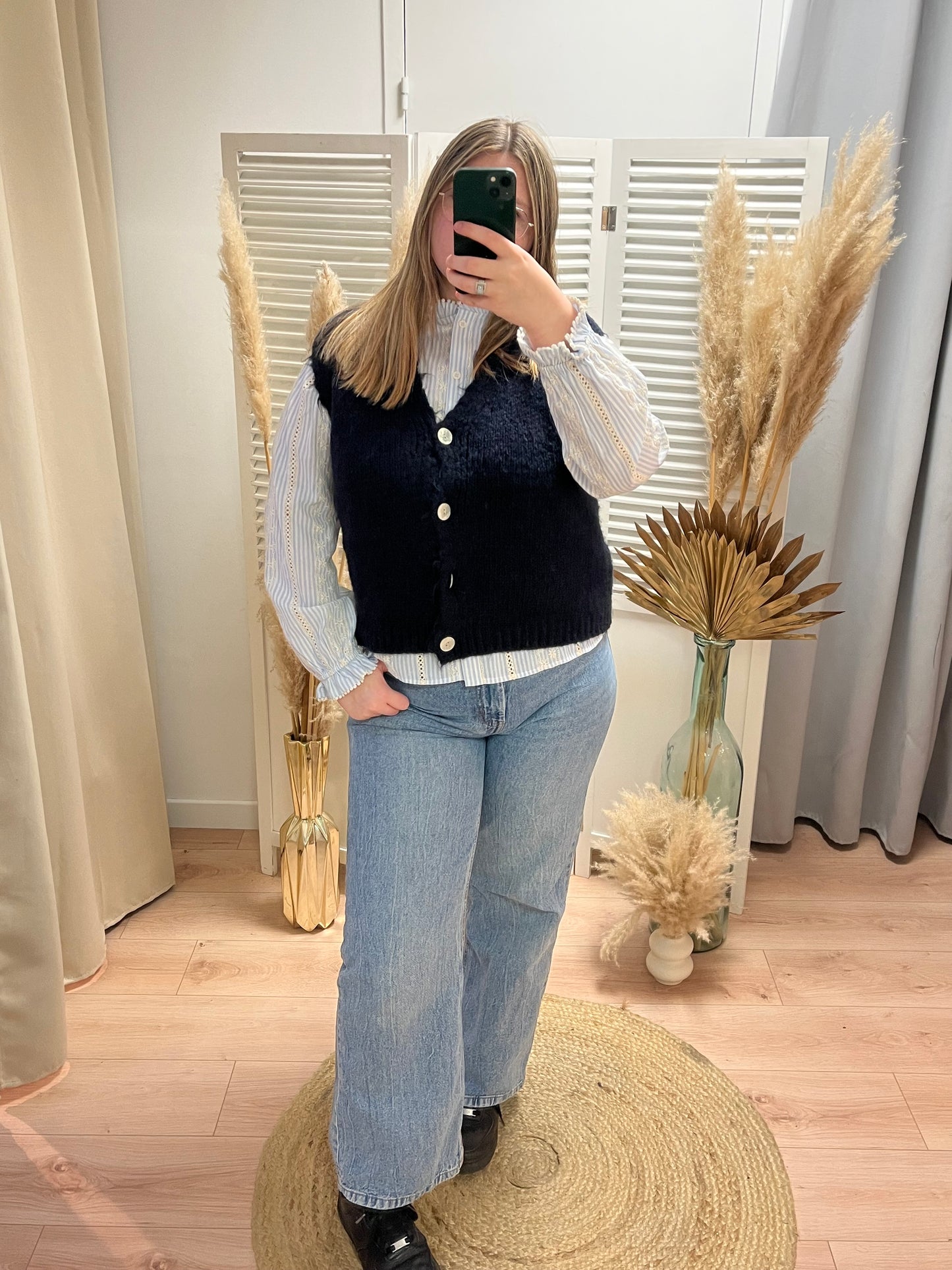 Gilet boutons  Nacrés Viola