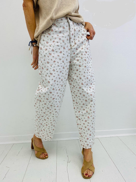 Jean motifs petites fleurs