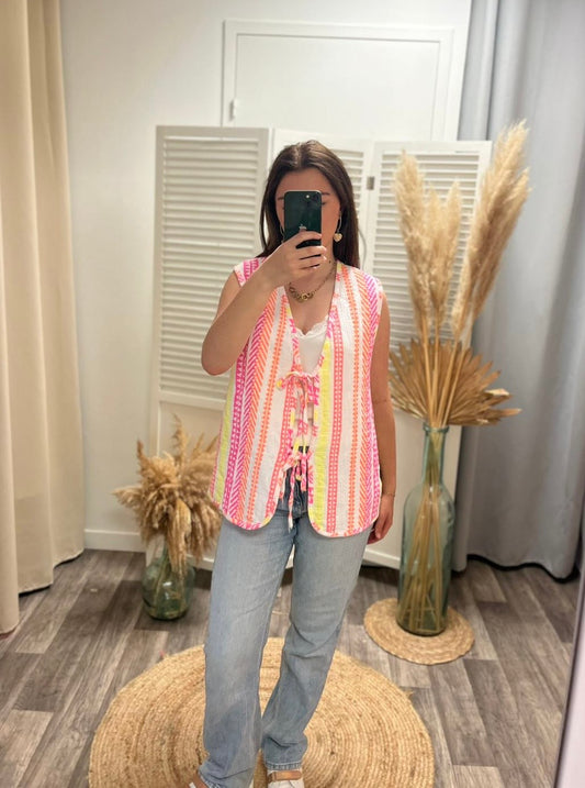 Gilet sans manche Laurine fluo