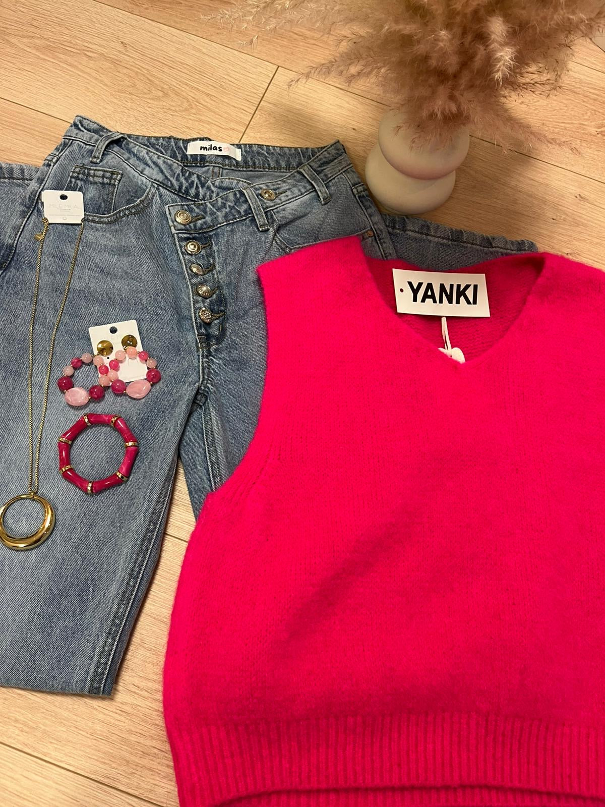 Pull Yeney sans manches mohair divers coloris