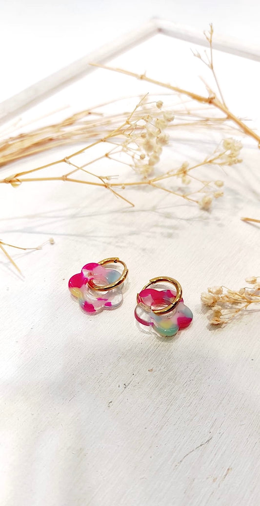 boucle d'oreille fleurs