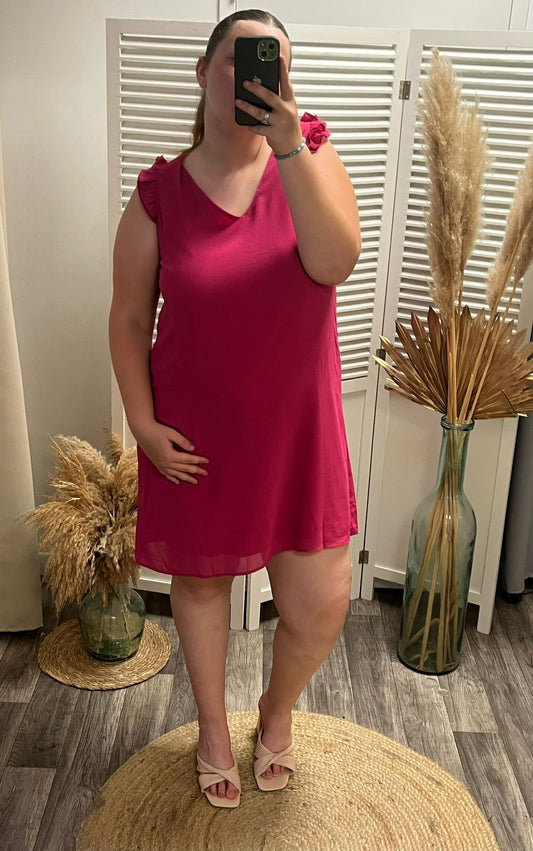 Robe droite fuchsia Betty
