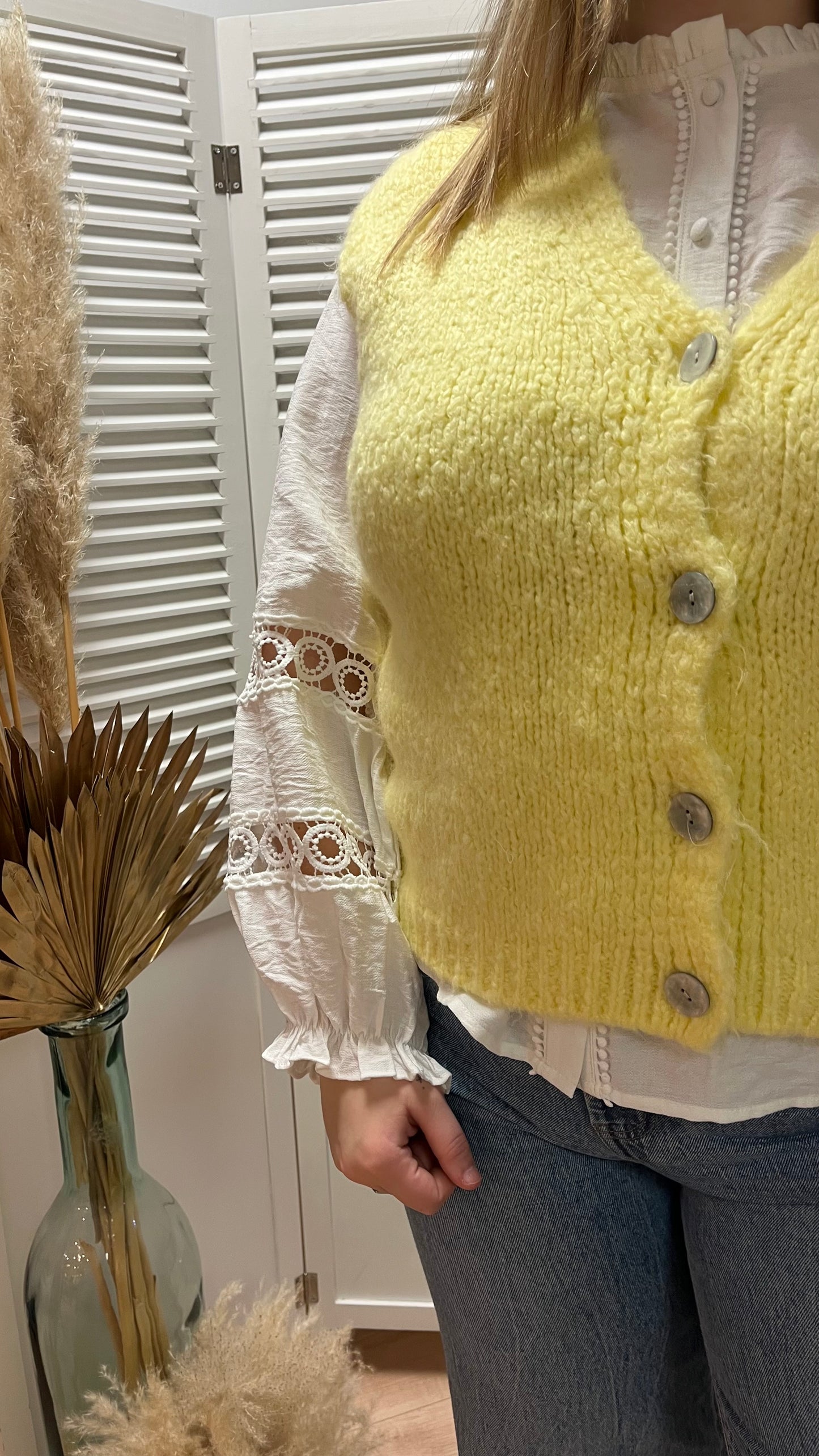 Gilet boutons  Nacrés Viola